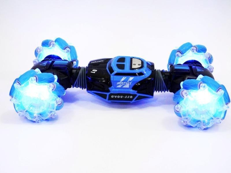 

​Радиоуправляемая трюковая машинка-перевертыш вездеход Hyper Skidding UD2196 управление жестами и пультом Синяя (C019-1)