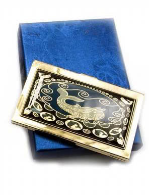 

Визитница "узор" Золото (9,5Х6,5Х0,5 См) 19310