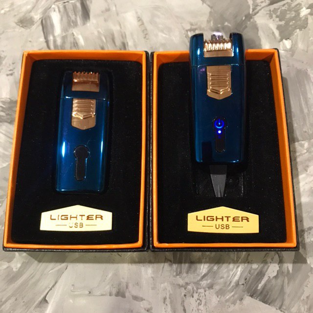 

Зажигалка Usb 2-Й Импульс 41352 Синяя + Уровень Заряда