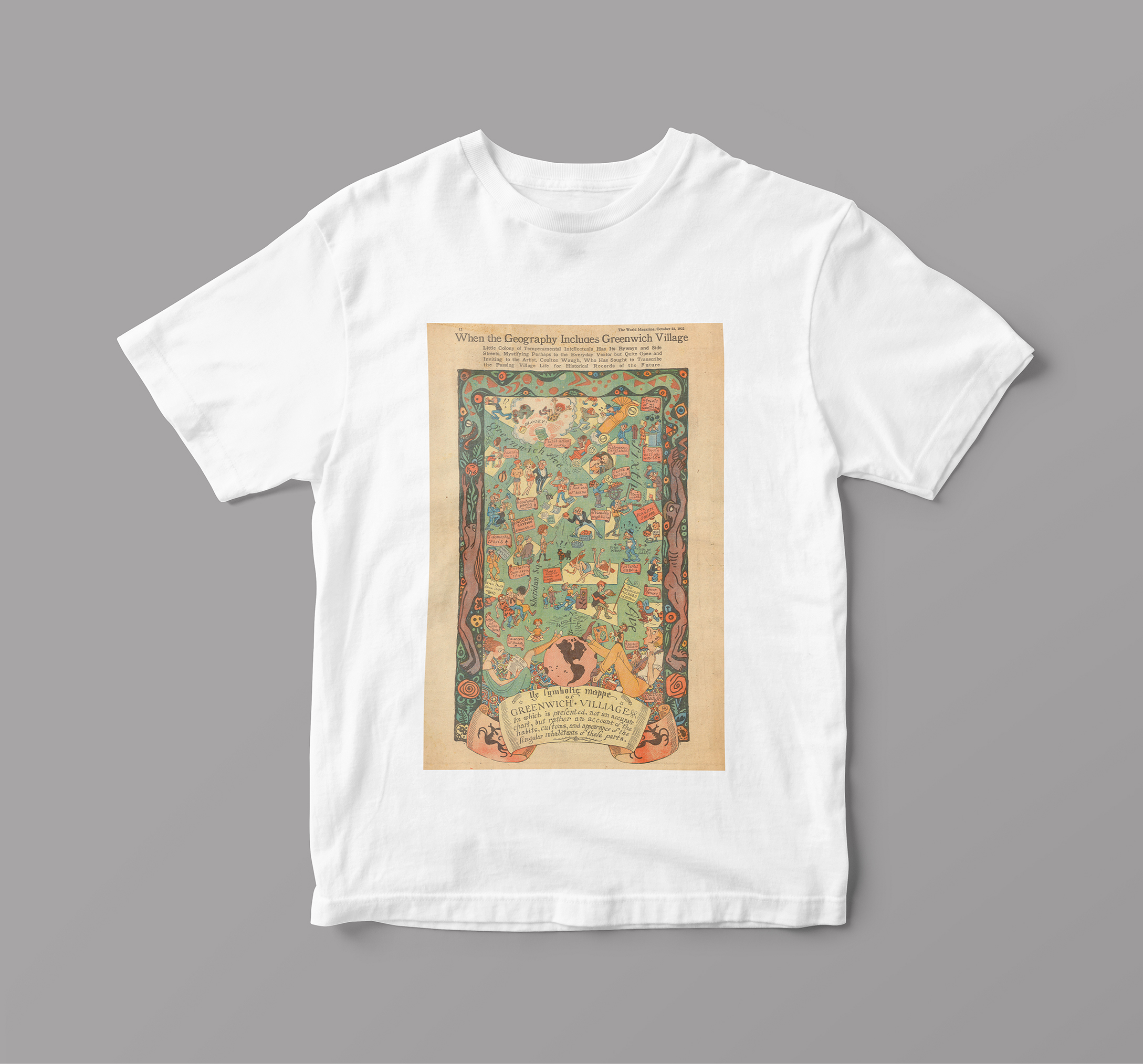 

Футболка Artel FMan «Коултон Во, Символическая карта Гринвич-Виллидж, 1922 г.» M