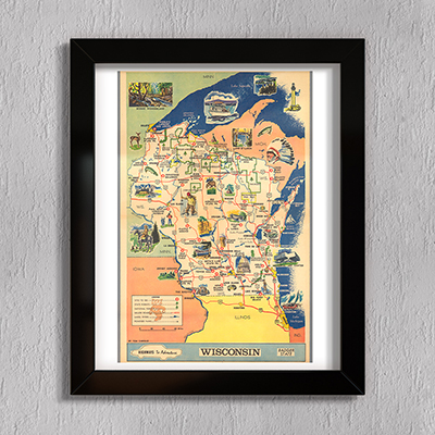 

Принт на стекле Artel «Дороги к приключениям Висконсин» 36 x 28см