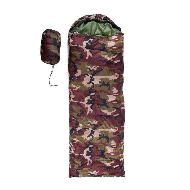

Спальный мешок GREEN CAMP 250ГР/М2 (коричневый камуфляж) 200х75 см.