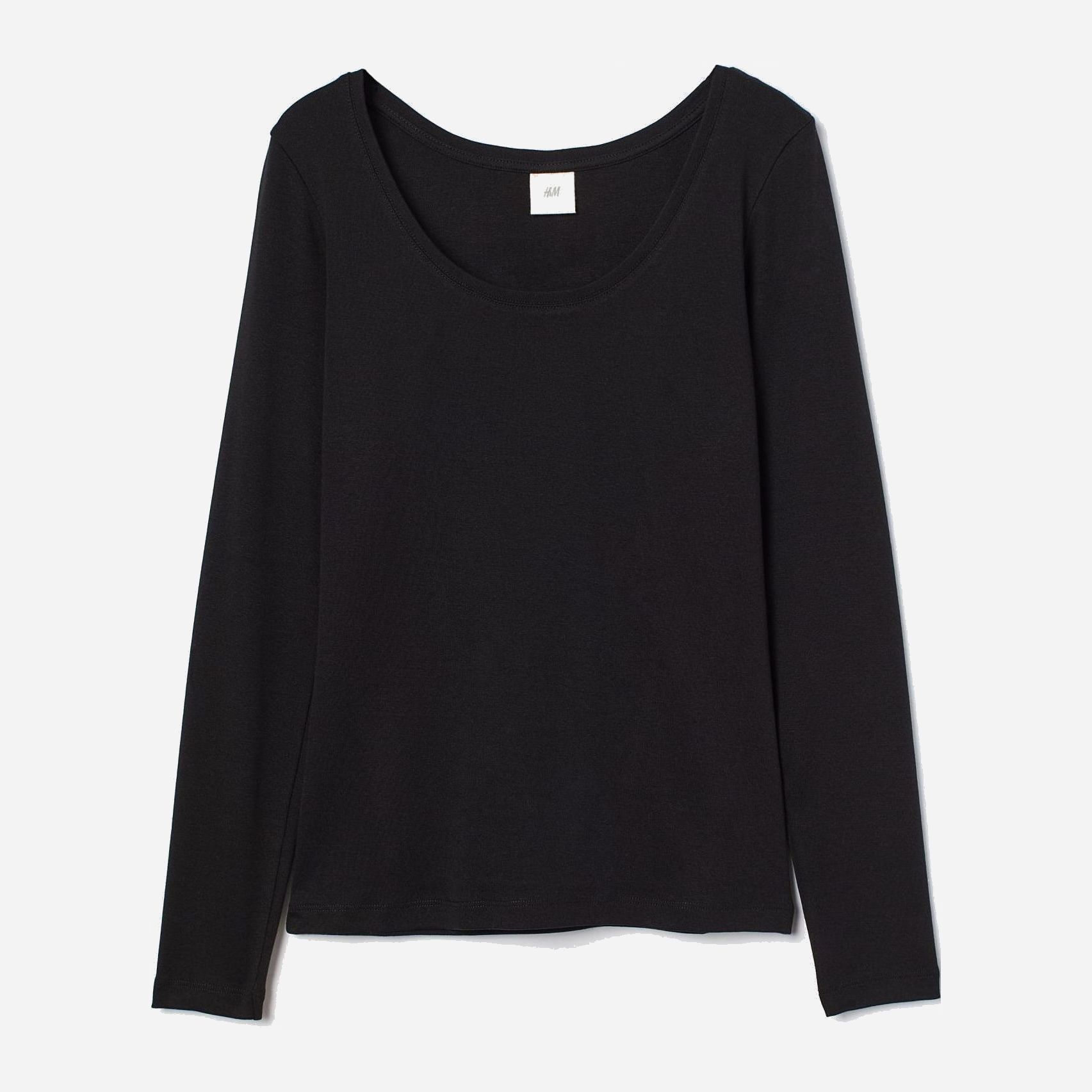 

Лонгслив H&M 1406-9329023 S Черный
