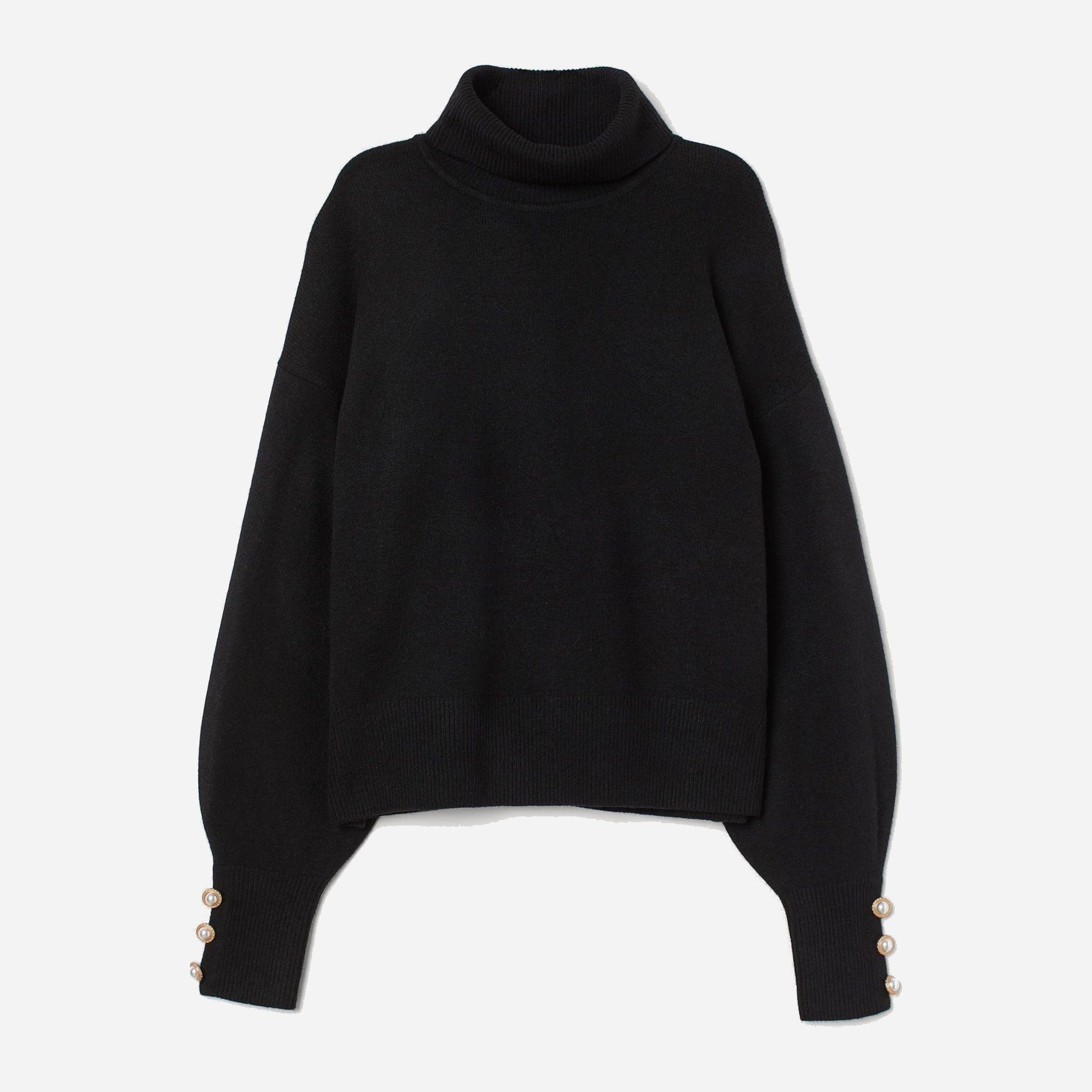 

Свитер H&M 806-8312111 M Черный