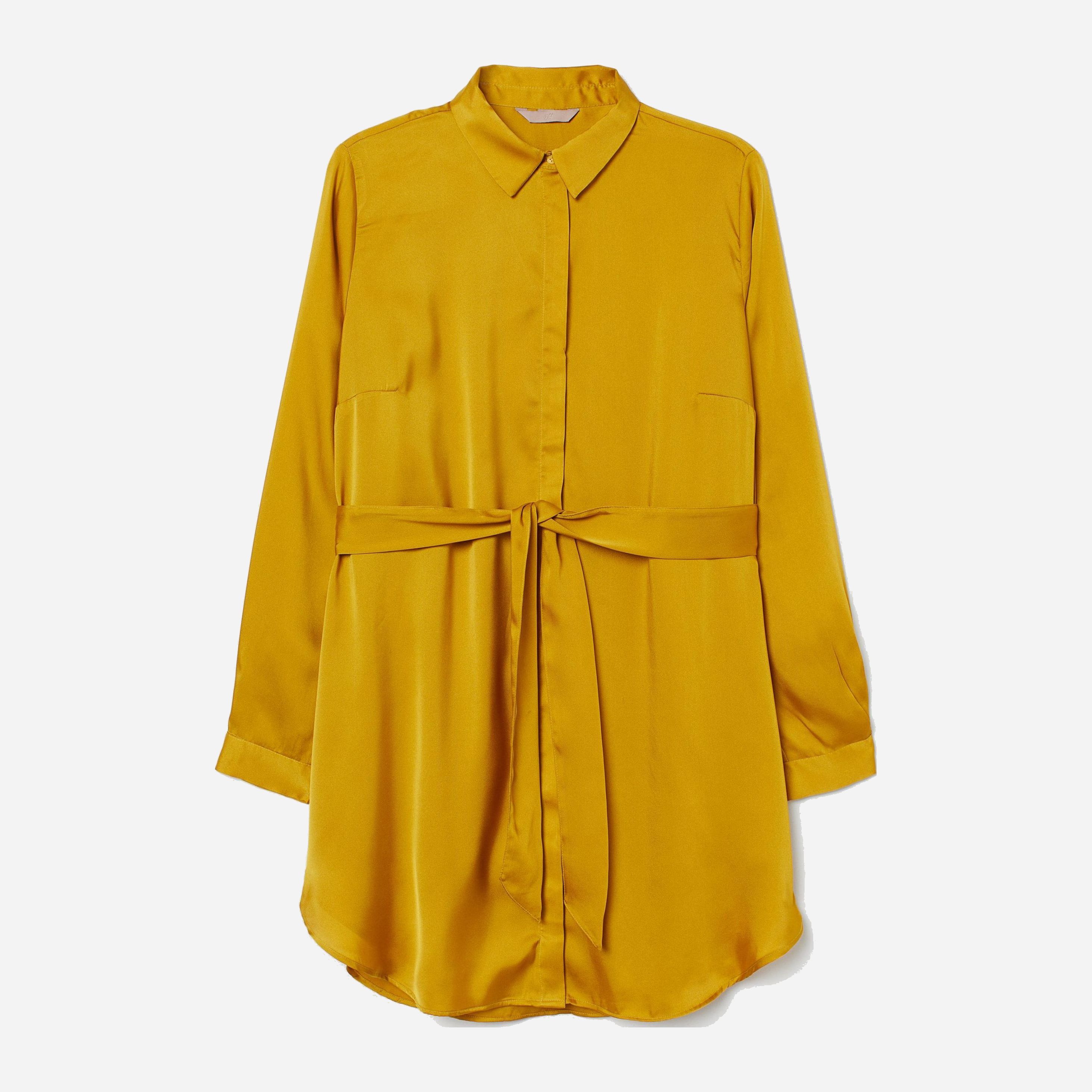

Рубашка H&M 01-0815616-0 XL Горчичная (СА2000001572504)