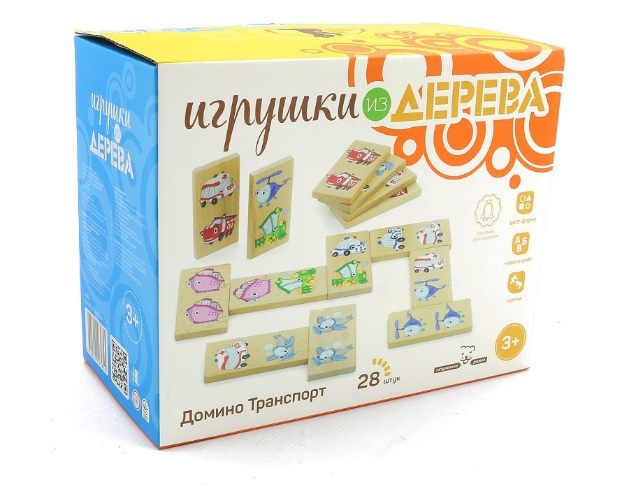 

Детское домино Игрушки из дерева Транспорт (Д393) (6957348006987)