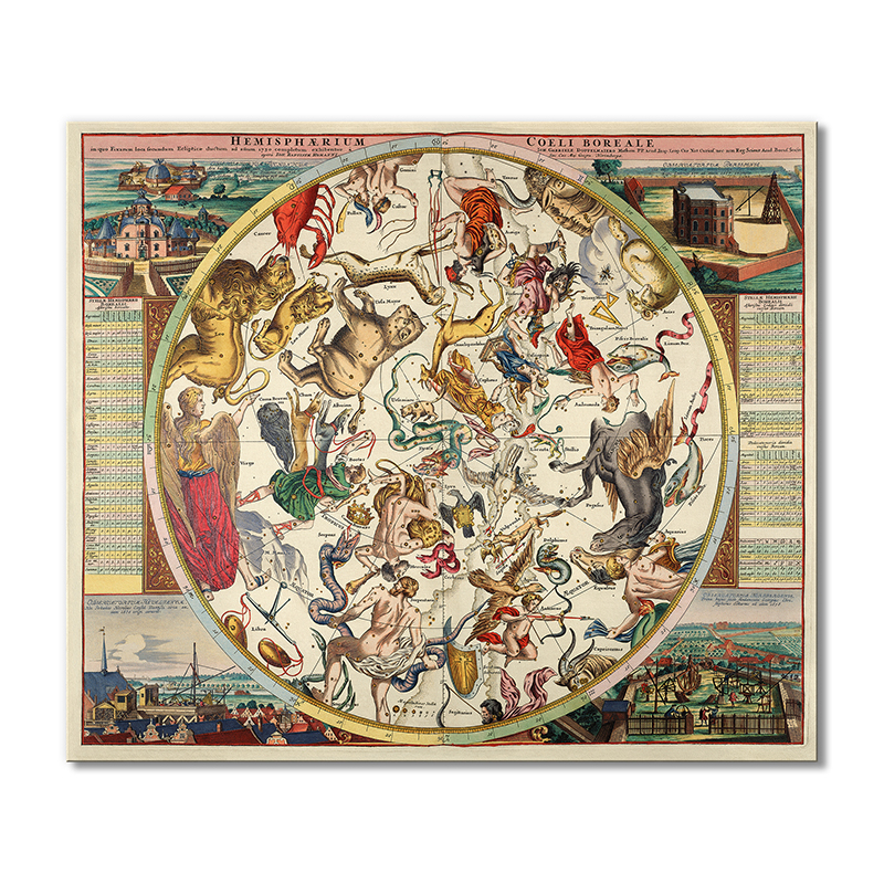 

Винтажная карта Artel «Фурманн, Стир Бореаль планетарий» 60x60 см