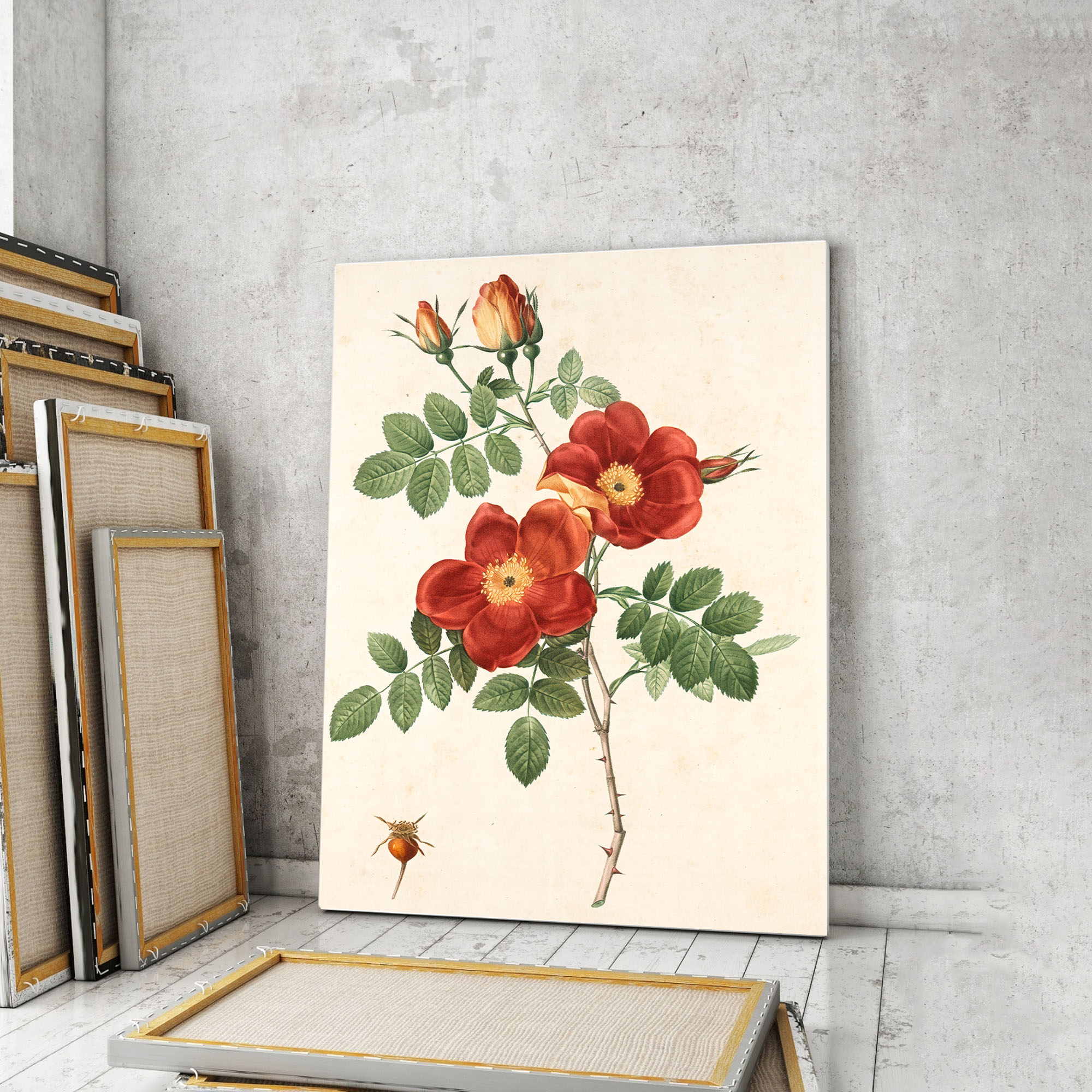 

Модульная картина Artel «Винтажные акварельные Дикие красные розы» 105x70 см