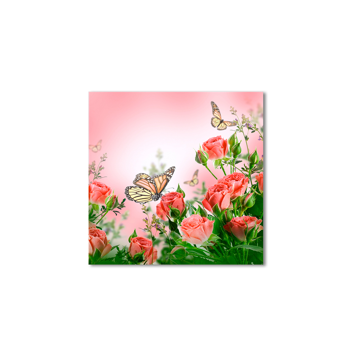 

Модульная картина Artel «Бабочки и розы» 120x120 см