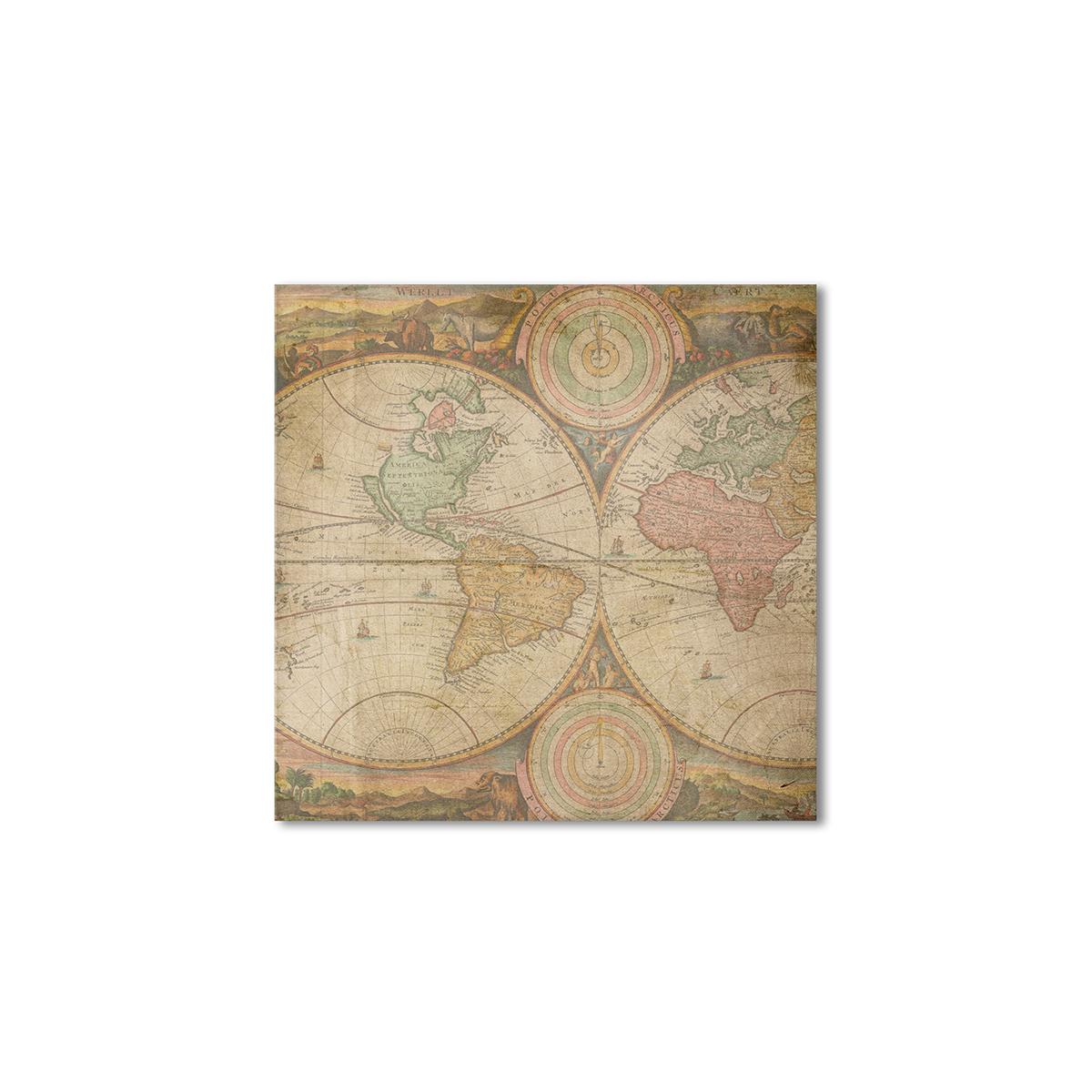 

Винтажная карта Artel «Карты миров» 60x60 см