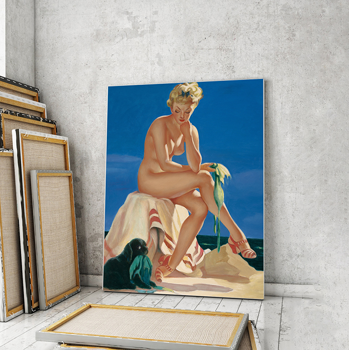 

Модульная картина Artel «Девушка ню заскучала» 90x60 см