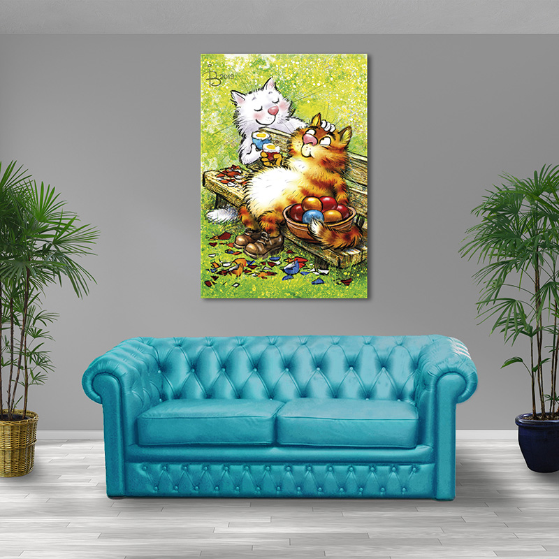 

Модульная картина Artel «Пасхальные коты» 105x70 см