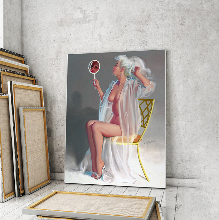 

Модульная картина Artel «Пин ап с зеркалом. Дональд Раст» 105x70 см