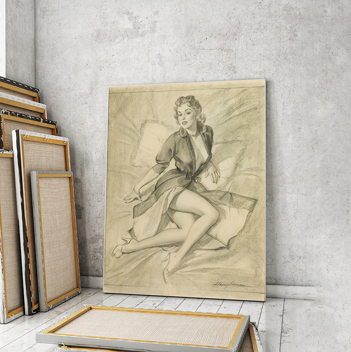 

Модульная картина Artel «Девушка на кровати ПинАп. Гарри Экман» 105x70 см