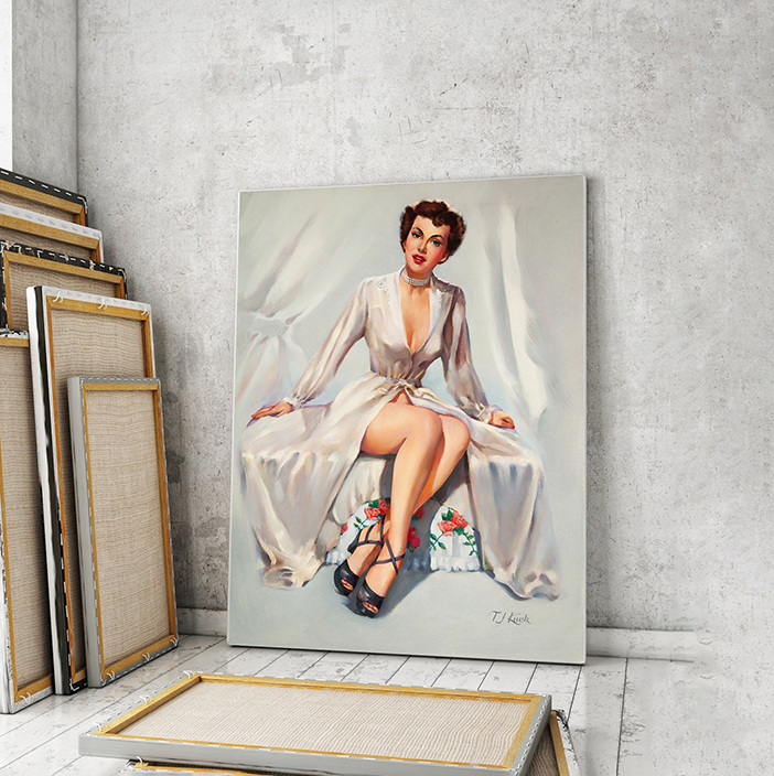 

Модульная картина Artel «Девушка в шелковом халатике T.J. Kuck» 75x50 см