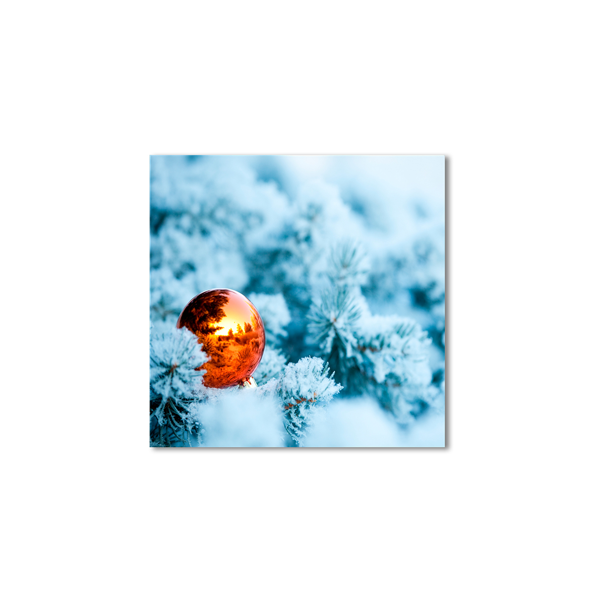 

Модульная картина Artel «Снежные ветки ели шарик» 120x120 см