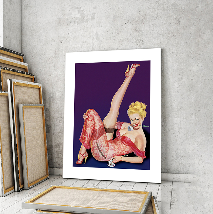 

Модульная картина Artel «Pin Up блондинка с цветком» 90x60 см