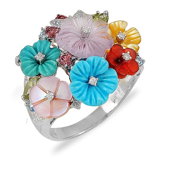 

Кольцо из белого золота 013019, размер 18