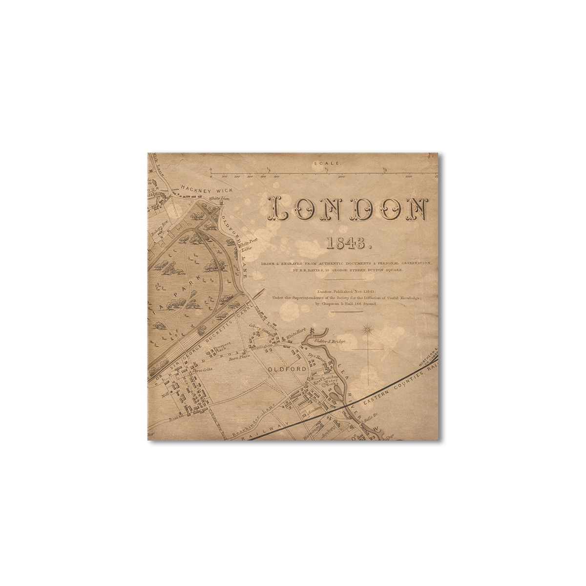 

Винтажная карта Artel «Карта Лондона 1843» 90x90 см