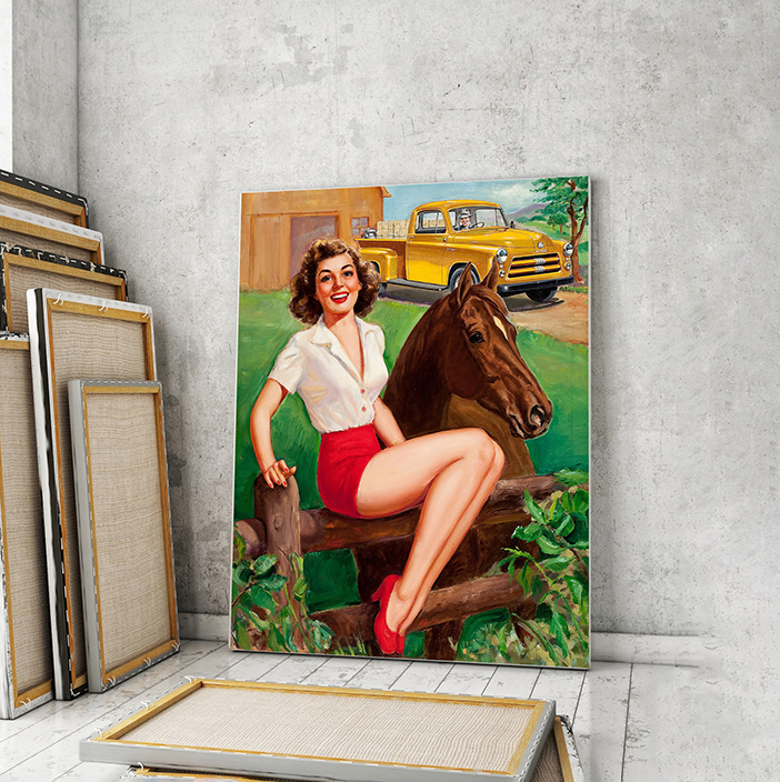 

Модульная картина Artel «Девушка и лошадь. Джерри Н. Н. Томпсон» 105x70 см
