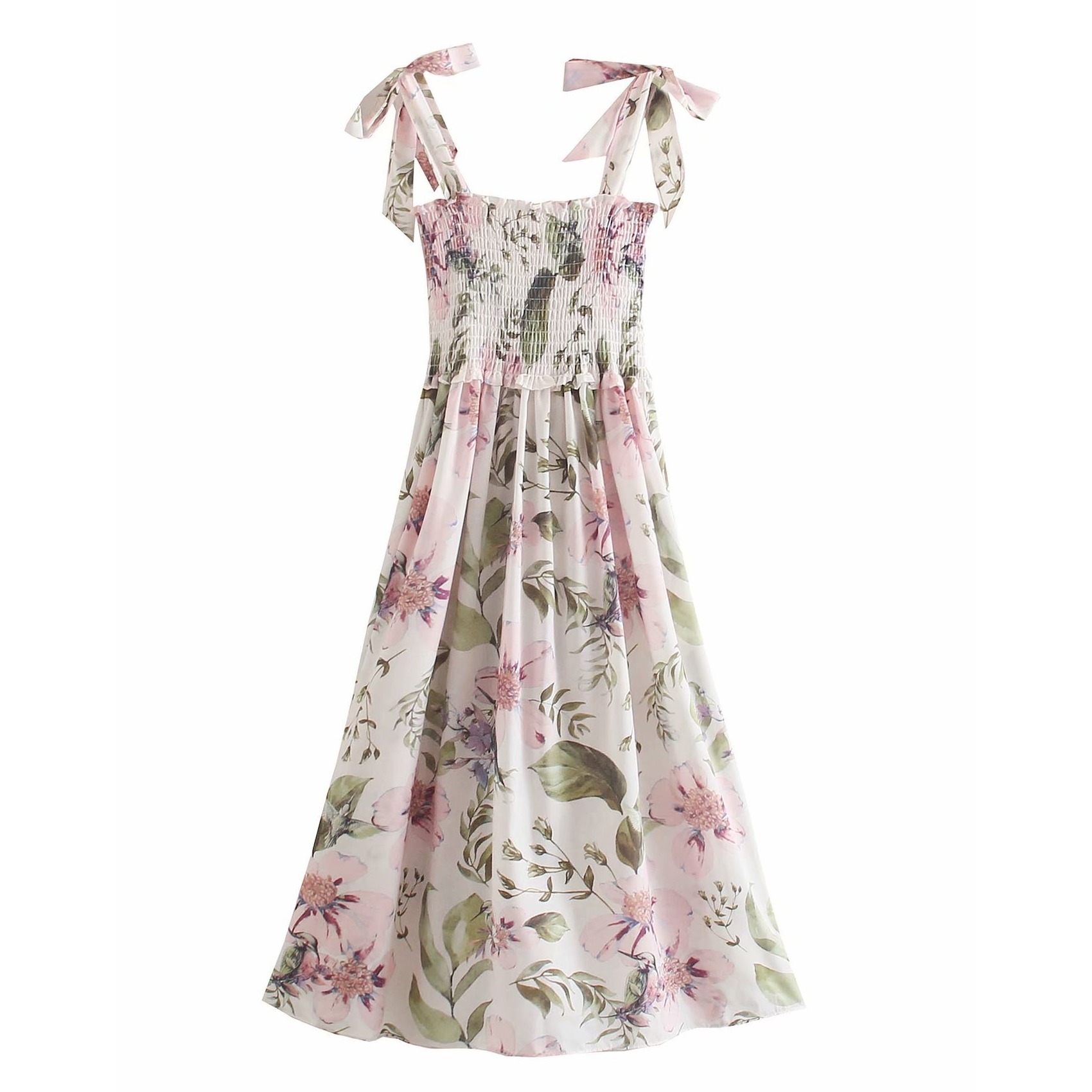 

Сарафан женский с расклешенной юбкой Spring bloom Berni Fashion (M) Молочный