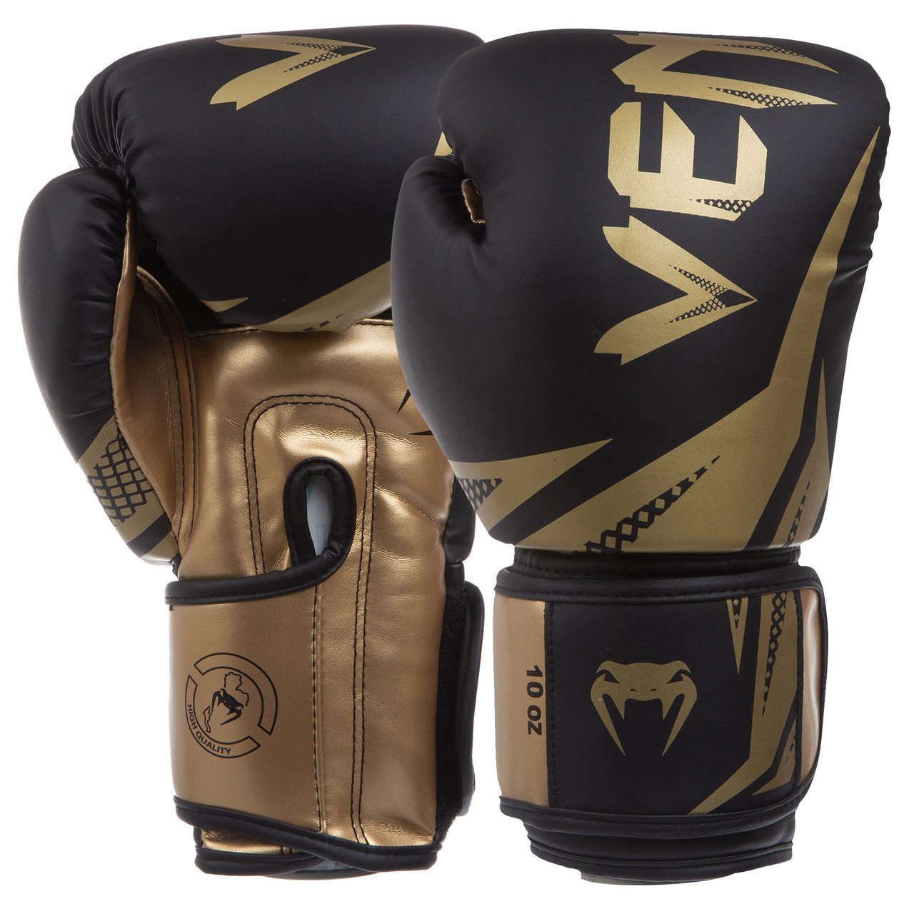 

Перчатки для бокса и единоборств VENUM Challenger 3.0 Heroe PU 0866 Black-Gold 12 унций