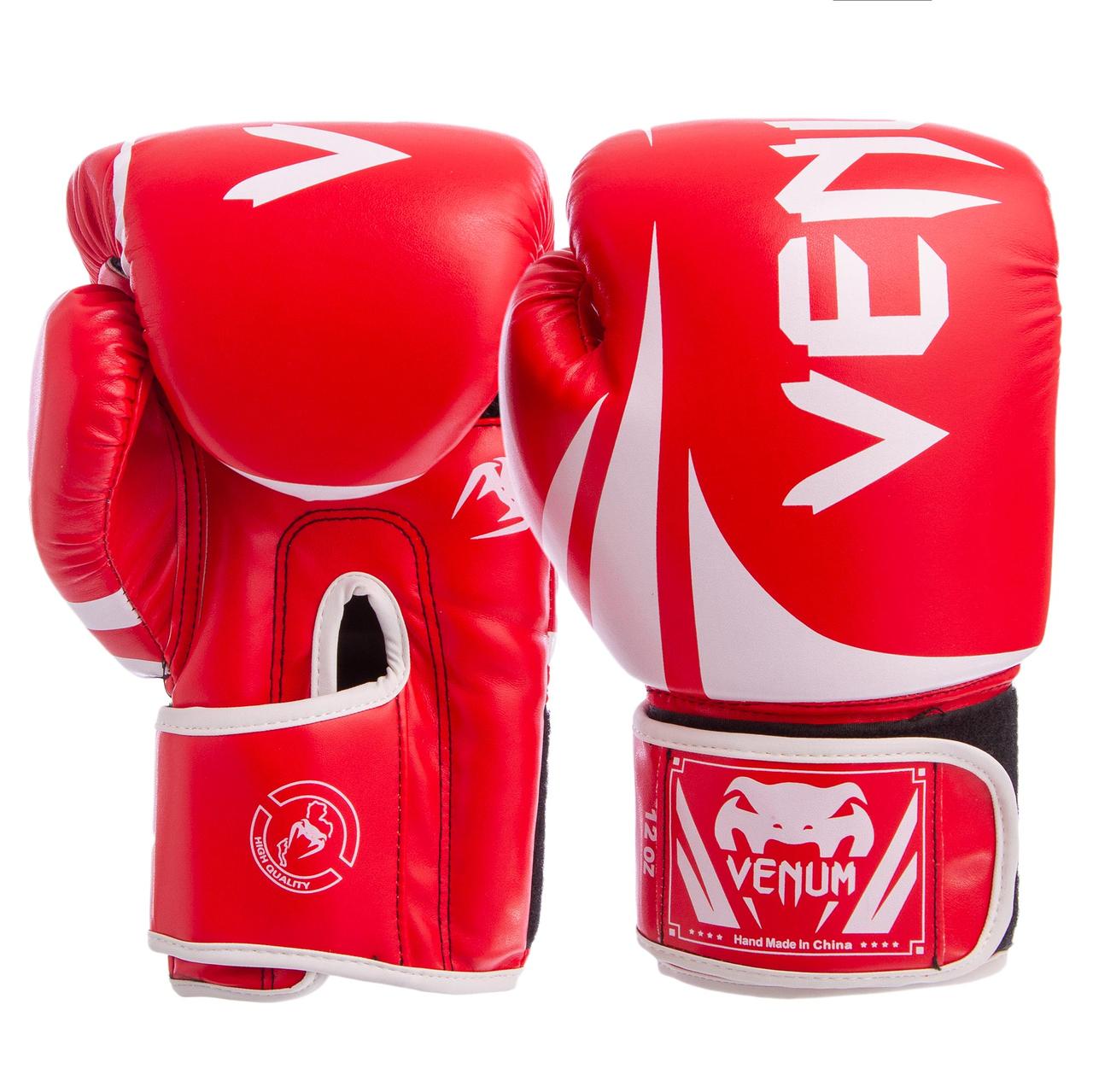 

Перчатки для бокса и единоборств Venum Heroe PU 8352 Red-White 8 унций