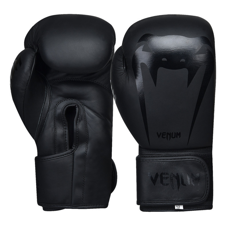 

Перчатки для бокса и единоборств Venum Giant Heroe кожаные 8315 Black 10 унций