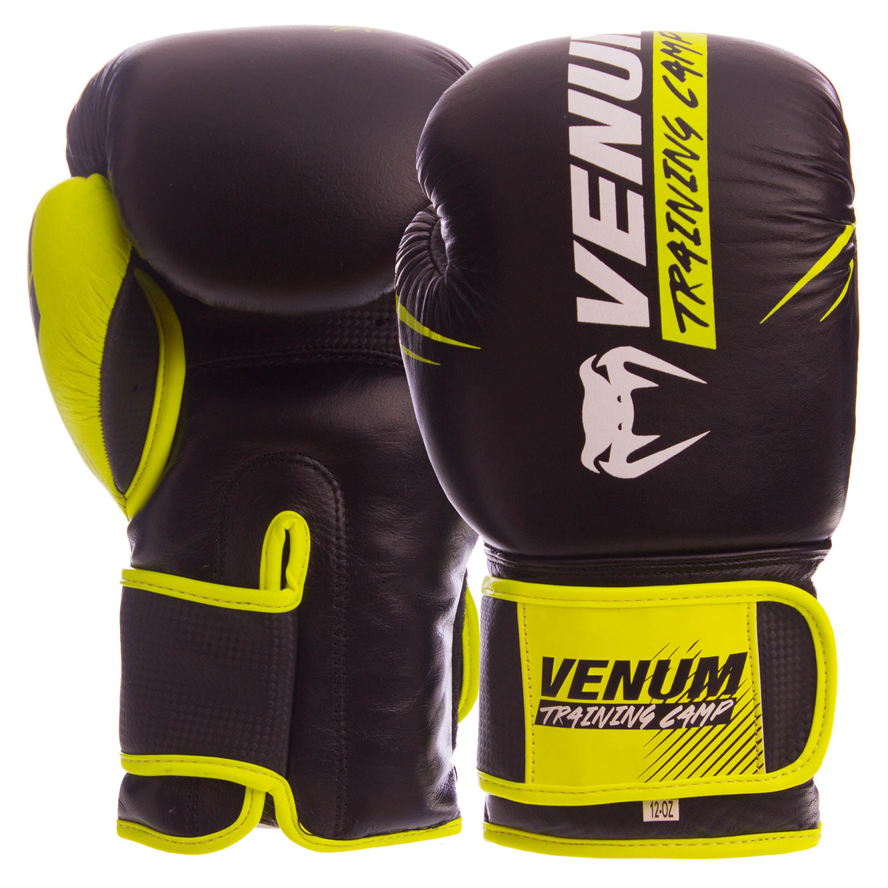 

Перчатки для бокса и единоборств кожаные Venum NEO Heroe VN-006 Black-Yellow-White 14 унций