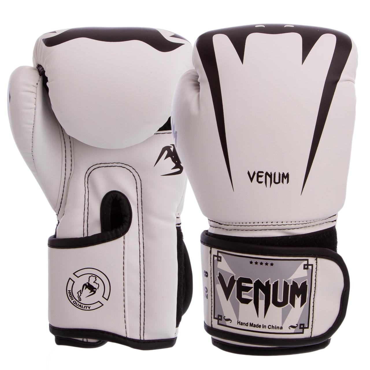 

Перчатки для бокса и единоборств VENUM Heroe 8349 White-Black 10 унций