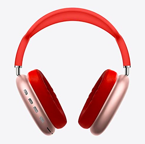 

Беспроводные Bluetooth стерео наушники Macaron P9 с MP3 красные