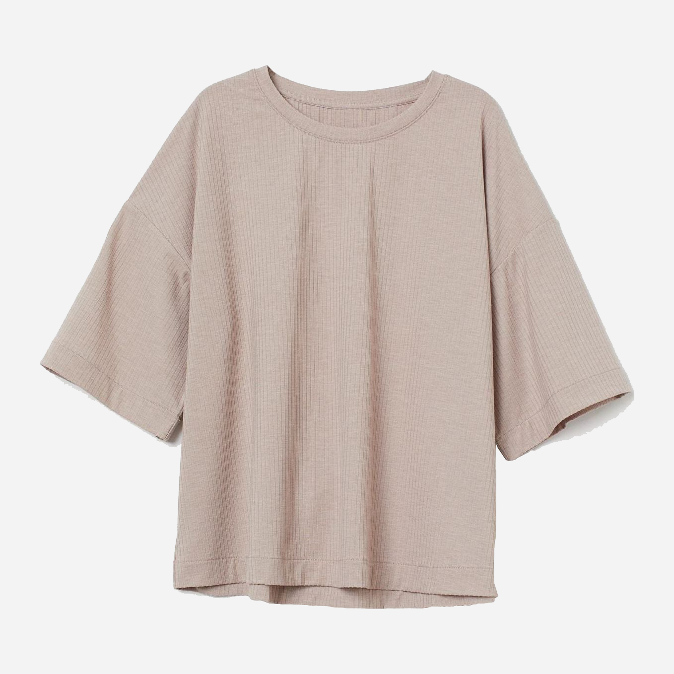 

Пижамная футболка H&M 806-92462322 XL Темно-бежевая