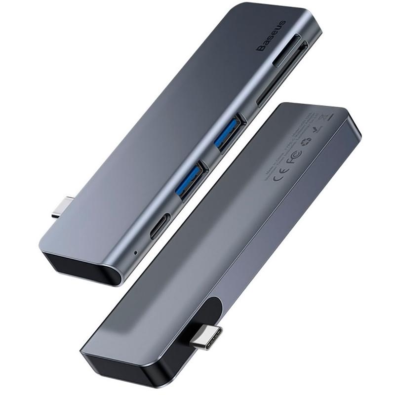 

Adapter Baseus Harmonica 5 in 1 (CAHUB-KOG) HUB Adapter Grey