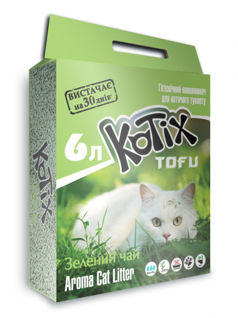 

Наполнитель для кошачего туалета KOTIX TOFU Green Tea 6 л