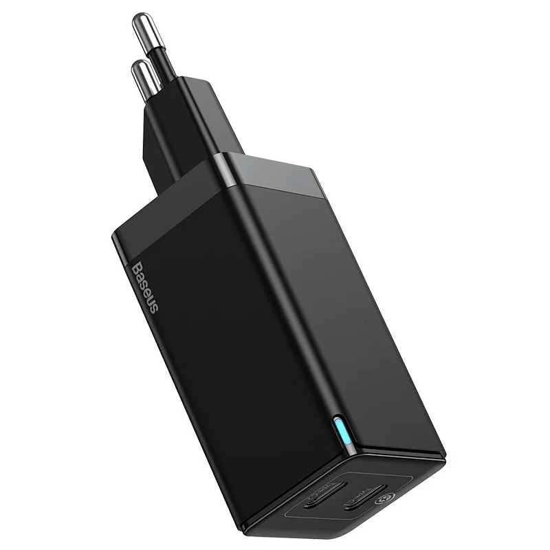 

СЗУ 2Type-C Baseus GaN2 Quick Charger 45W + Type-C to Type-C Cable (CCGAN-M01) Black