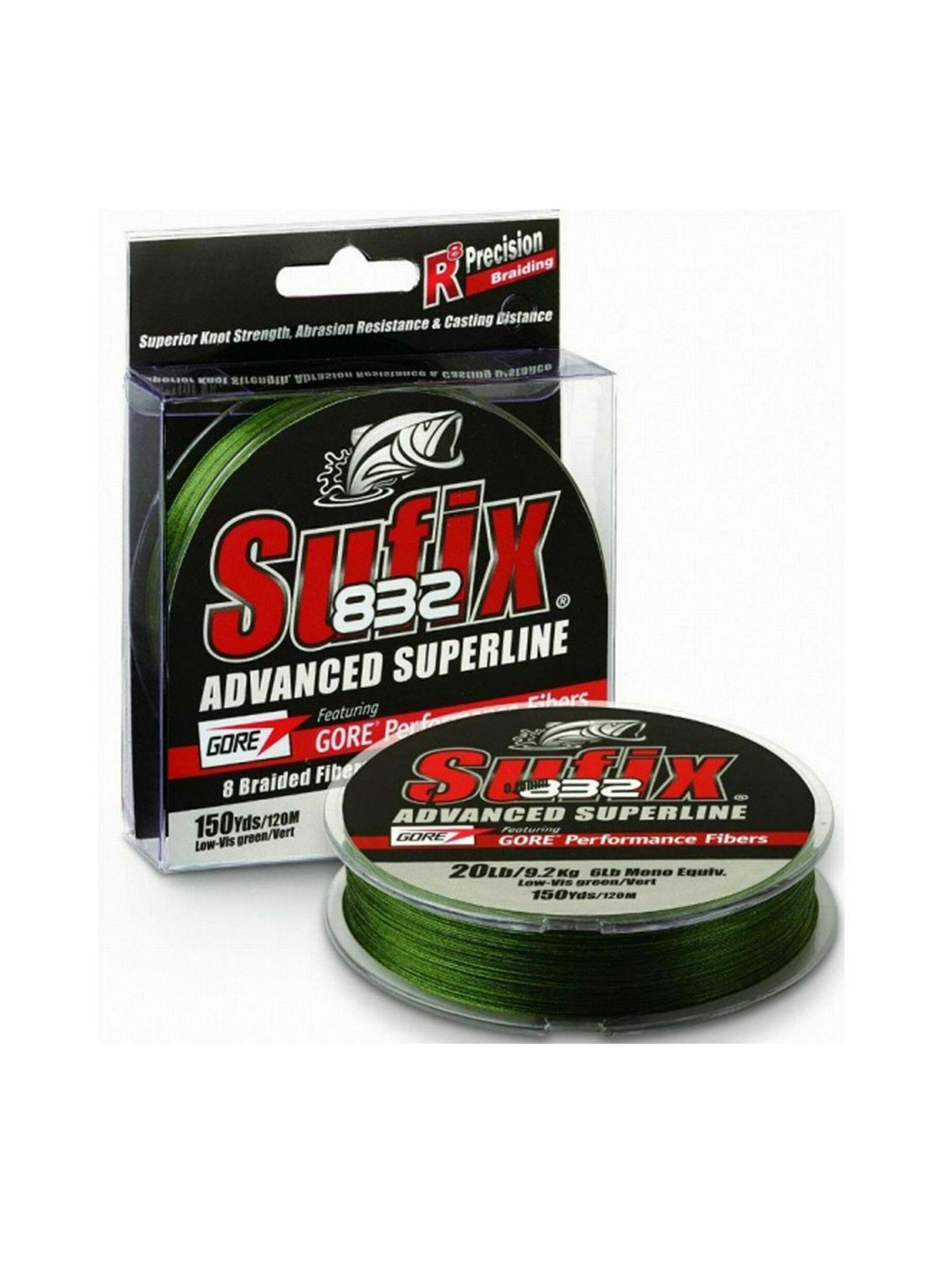 

Шнур Sufix 832 Advanced Superline Braid Fishing Line 137 м. 30 LB (0.29 мм) Зеленый (1746951) USA