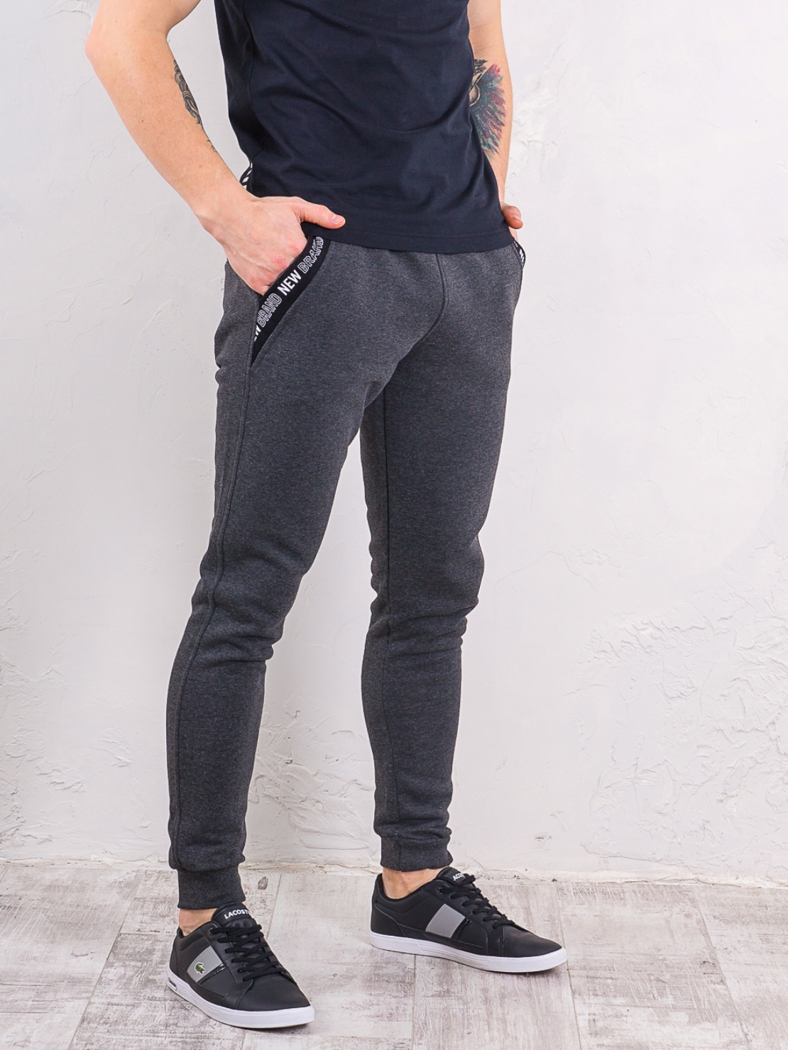 

Брюки New Brand N05ER-02644  Серый, Брюки New Brand N05ER-02644 S Серый