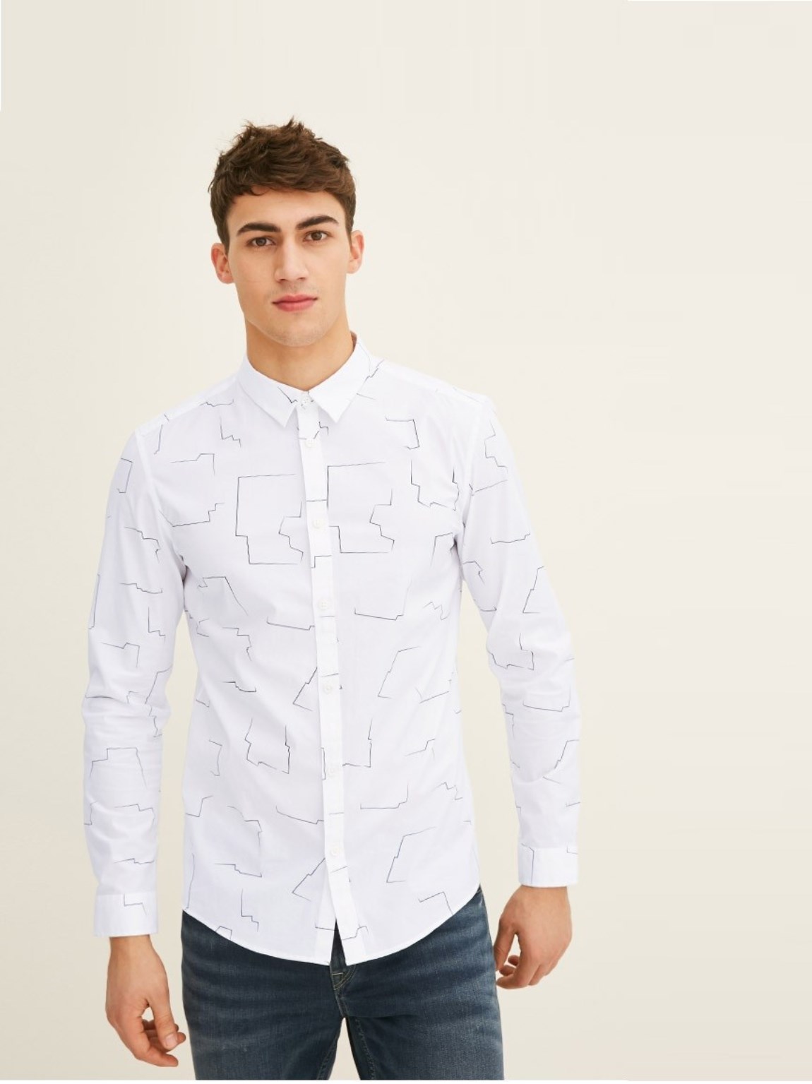 

Рубашка Jack & Jones 217105534  Белый, Рубашка Jack & Jones 217105534 M Белый