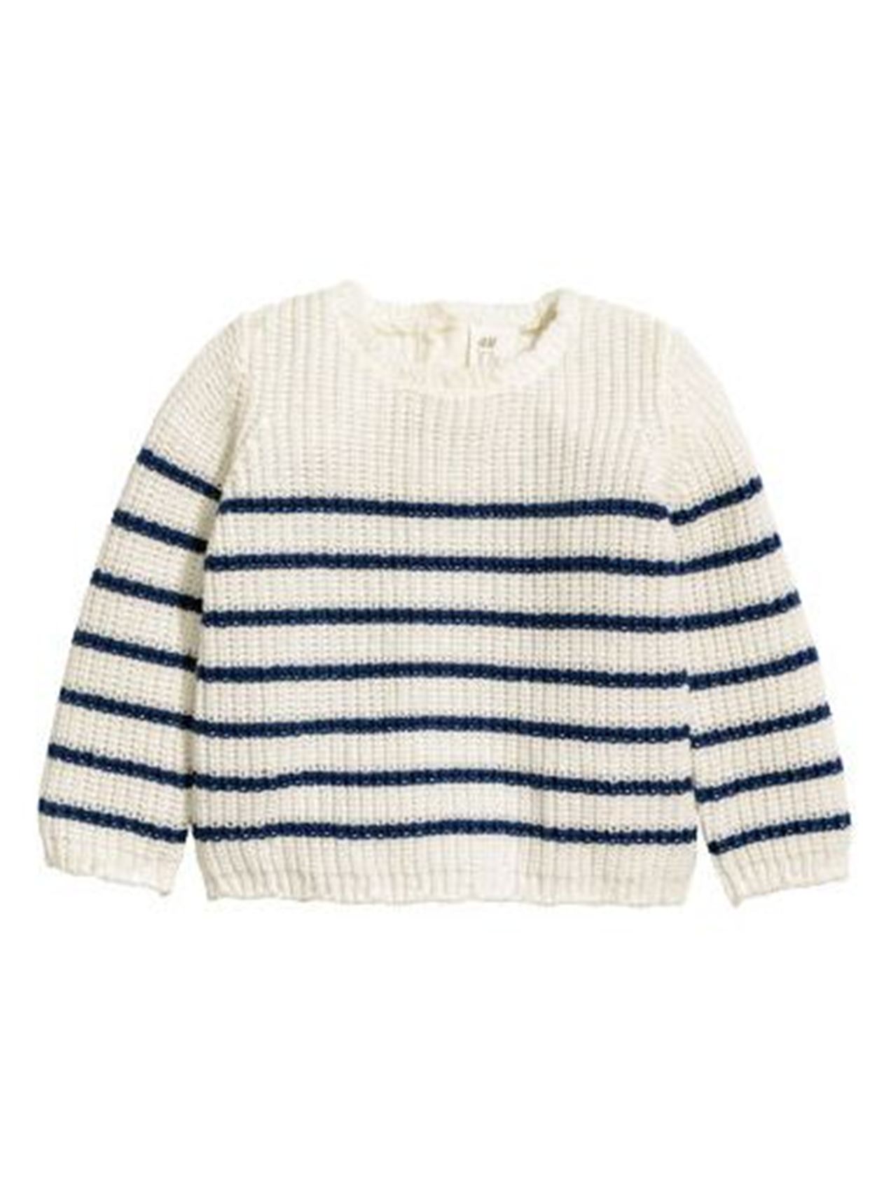 

Свитер с полосками H&M 0570799 80 cm (7547180cm) Белый