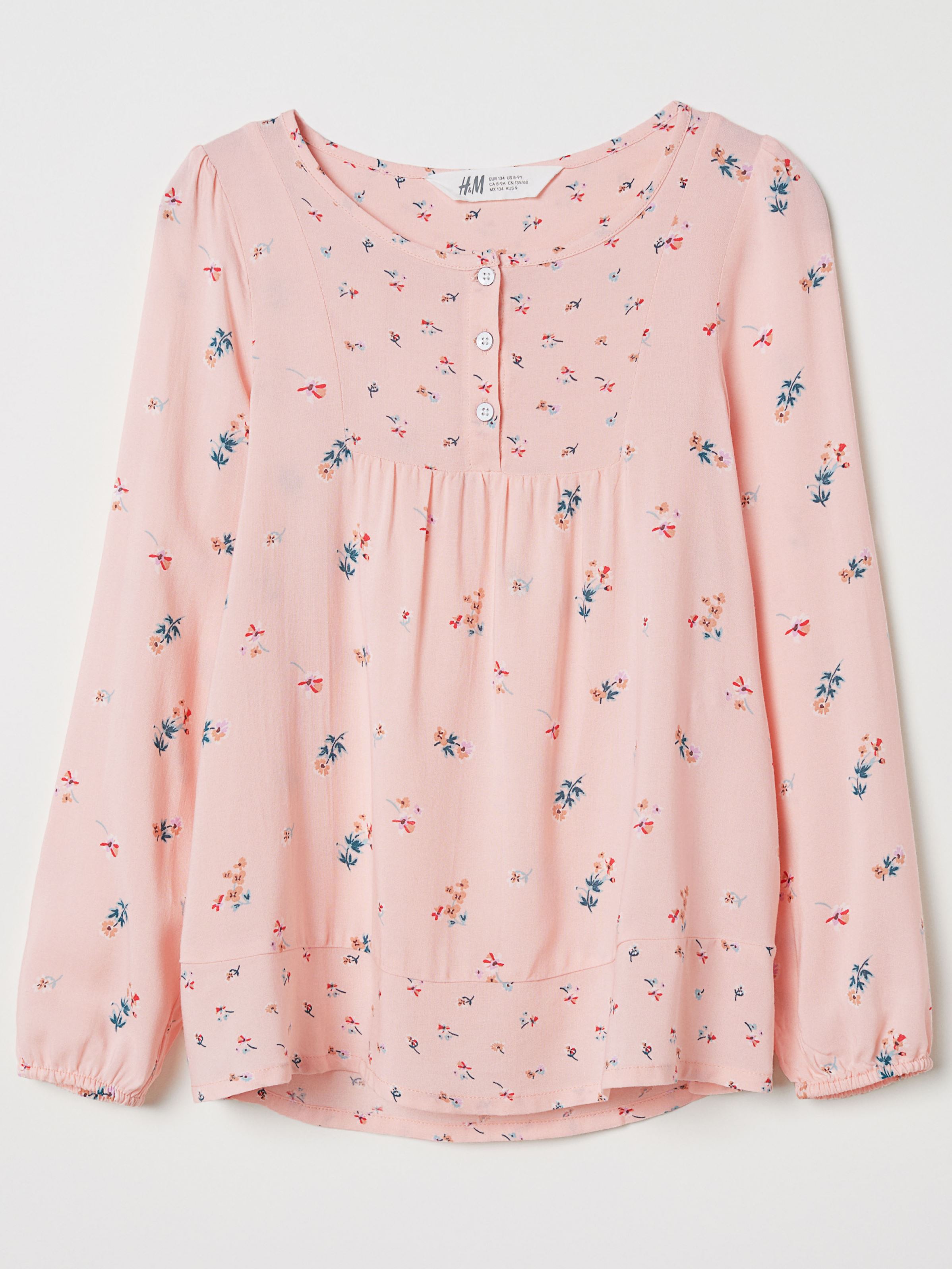 

Блуза в цветочек H&M 0640322 98 cm (5944798cm) Розовый