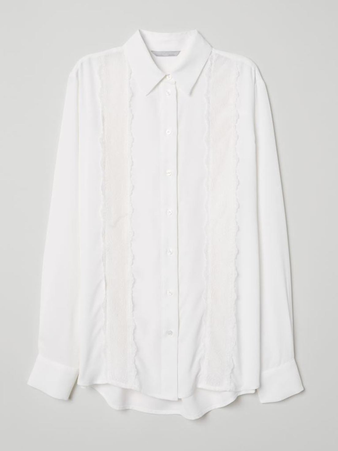 

Блузка с кружевной вышивкой H&M 0687364  Белый, Блузка с кружевной вышивкой H&M 0687364 3XL Белый