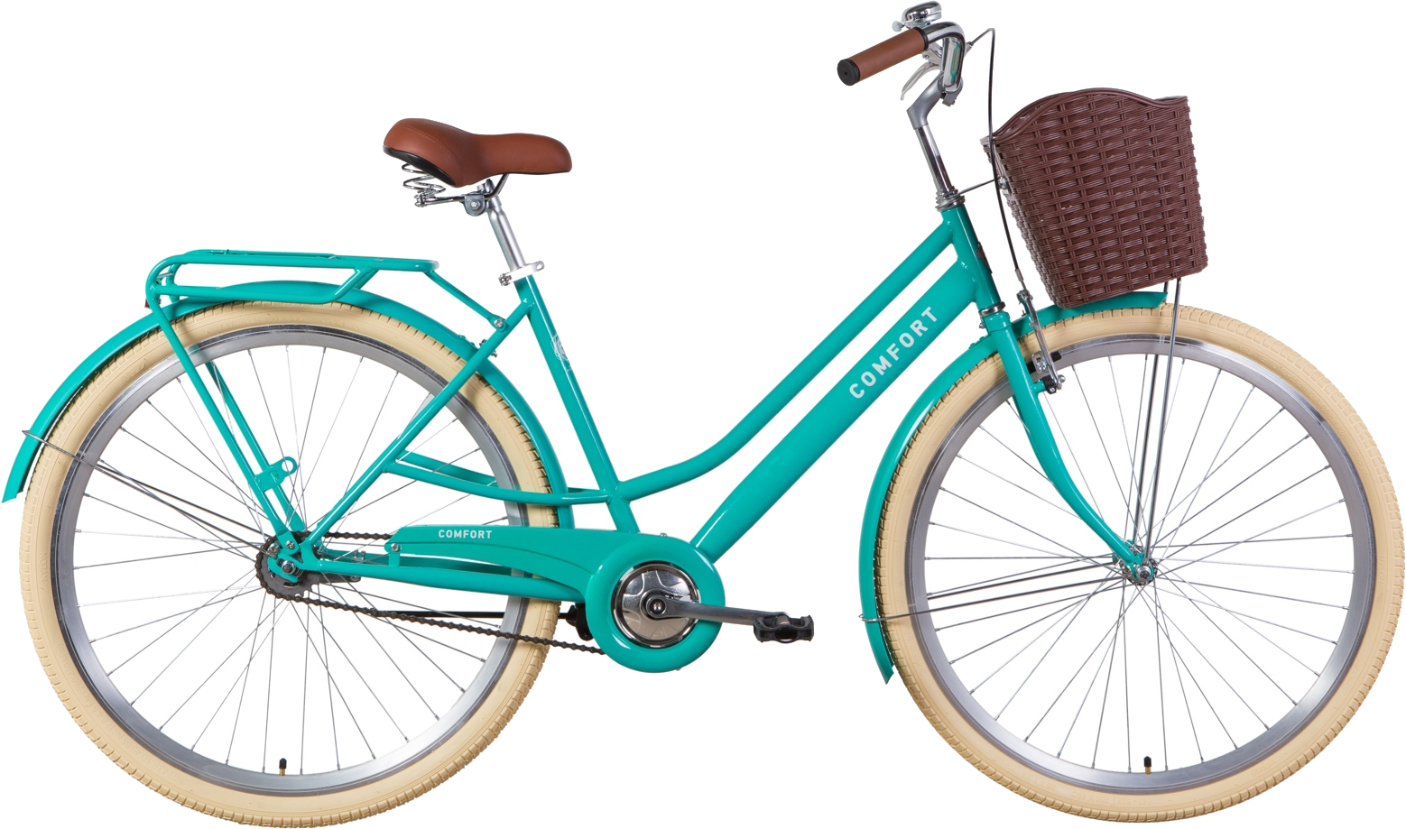 

Велосипед Dorozhnik COMFORT FEMALE Velosteel 28" 19.5" 2021 Бирюзовый (OPS-D-28-195)