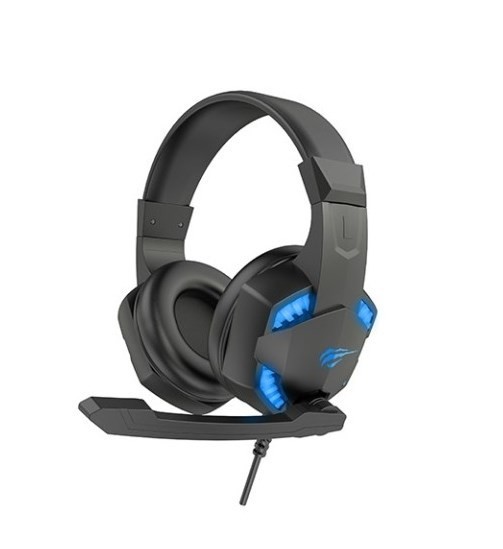 

Наушники игровые Havit HV-H2032d с синей светодиодной подсветкой и микрофоном с шумоподавлением