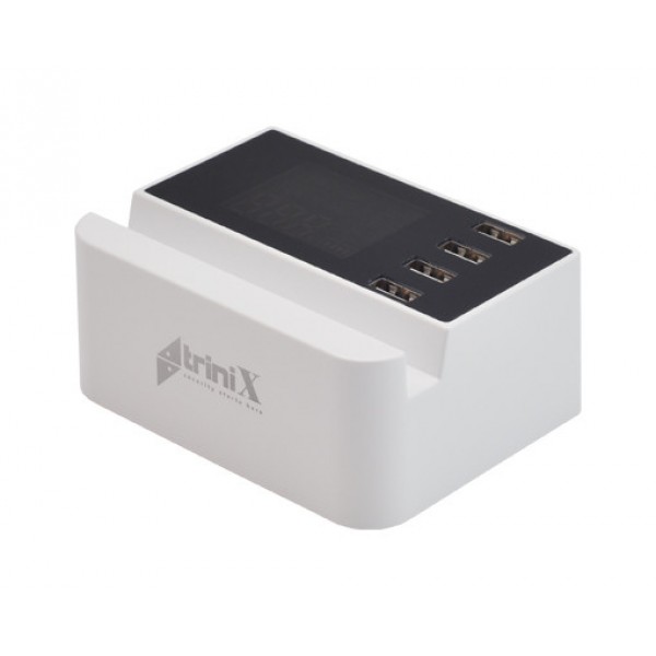 

Зарядное устройство на 4 usb порта Trinix CDA26 20 Вт 4 А сетевое White-Black