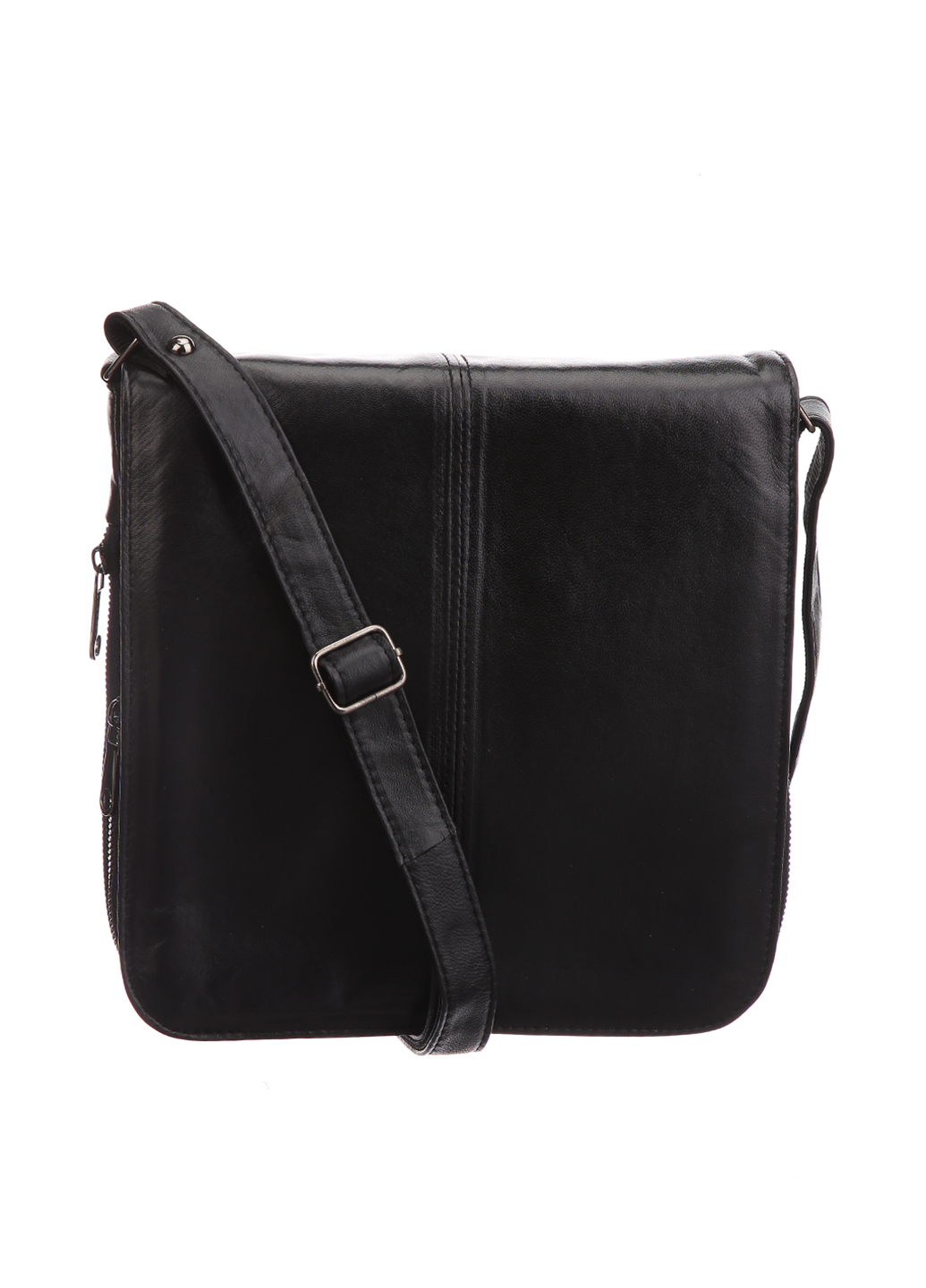 

Сумка кожаная Leather Factory 25см*24см*6см черный doublezip_kare