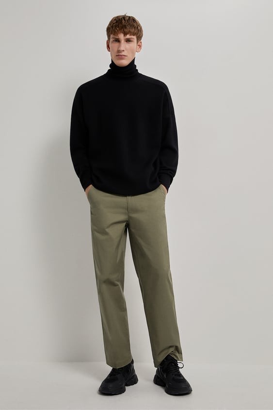 

Брюки свободного кроя Zara размер  хаки 9621/358/505, Брюки свободного кроя Zara размер 30 хаки 9621/358/505