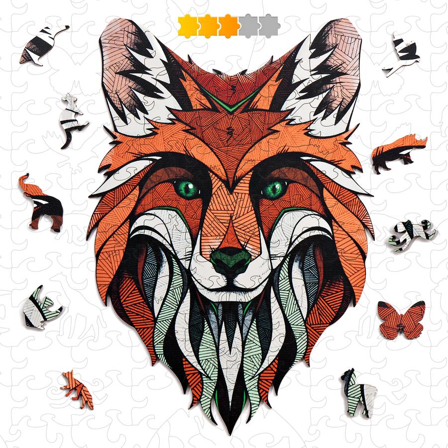 

Деревянный пазл Moku Fox M (35,5 x 24,5 см, 87 деталей)