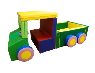 

Мягкий Игровой модуль-трансформер Грузовичок для детей от 1 года для дома, игровых центров, детсадов, 21 элем.