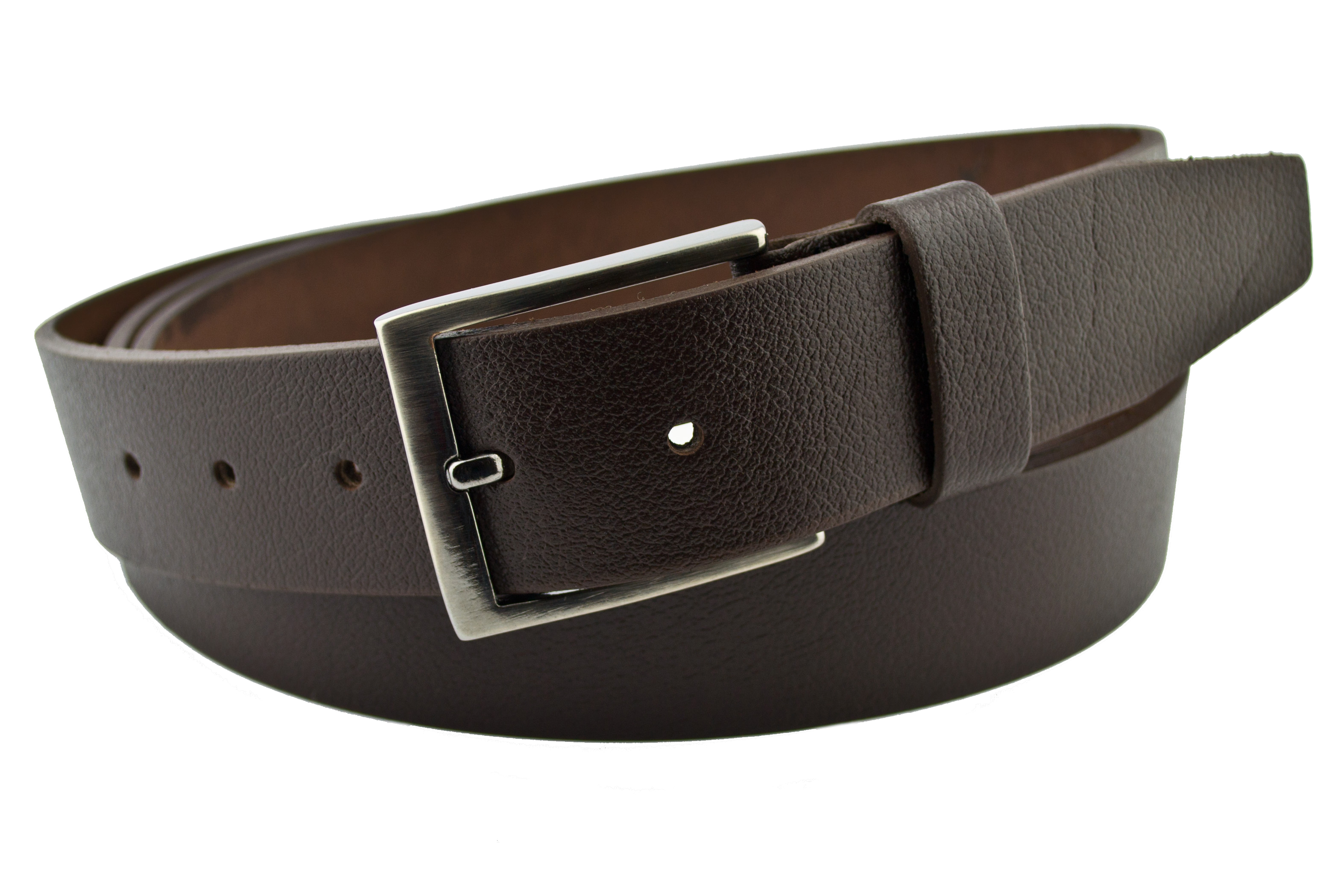 

Мужской кожаный ремень Real Leather 4 см для джинсов коричневый 165-200 см