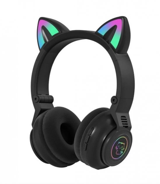 

Беспроводные Bluetooth наушники с кошачьими ушками STN-26 Cat Ear LED подсветка Черный